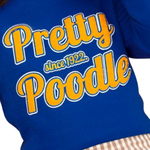 Sudadera de chenilla azul Pretty Poodle de Sigma Gamma Rho para mujer, mezcla de algodón, manga larga, estilo casual y elegante. - Product Image 4