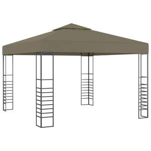 Gazebo de jardin taupe, auvent et pergola élégants pour la décoration extérieure - Product Image 1