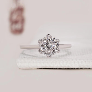 Anillo Solitario de Diamante Cultivado en Laboratorio con Corte Portugués VVS, Joyería Fina, Oro de 18K Personalizado, Certificado IGI, CVD, Anillo de Compromiso, Joyería Fina para Mujer - Product Image 1