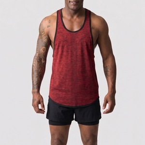 Camiseta Deportiva sin Mangas para Hombre, Cuello Cuadrado, Secado Rápido, para Gimnasio y Ejercicio, 100% Poliéster - Product Image 3