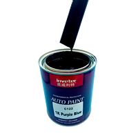 Peinture liquide acrylique Inveter C122 1K violet-bleu pour voiture, revêtement plastique haute concentration, application facile par pulvérisation, brillance exceptionnelle