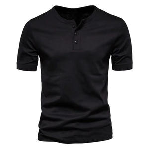 เสื้อยืดโอเวอร์ไซส์ผู้ชาย คอวี ผ้าฝ้าย 100% คุณภาพสูง สีพื้น เรียบง่าย สวมใส่สบาย ระบายอากาศได้ดี ไม่ยับ - Product Image 2