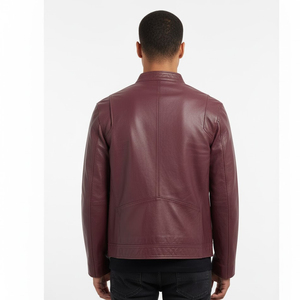 Chaqueta de Cuero para Hombre, Diseño Personalizado, Detalles Elegantes, Forro Interior Suave, Prenda Exterior Clásica e Informal de Primera Calidad - Product Image 2