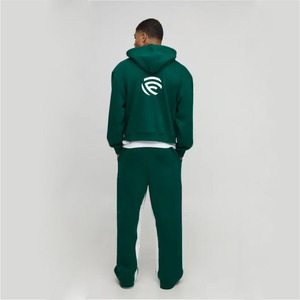 Sudadera con capucha extragrande y cierre de cremallera con apliques estilo universitario - Product Image 3