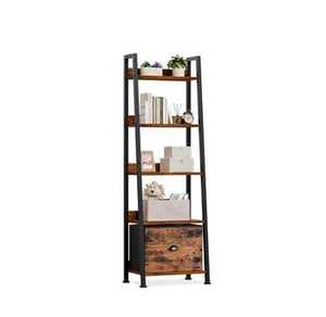 Industrial Floating Cage Wall <b>Shelf</b> Round Metal <b>Wire</b> Storage Rack with Integrated Wood Base for Home & Office Decor - Product Image 3