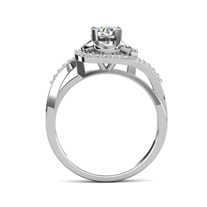 GRA sertifikası ile Vintage Moissanite takı gümüş 925 18k altın kaplama benzersiz yonca alyans Destiny mücevherat - Product Image 4