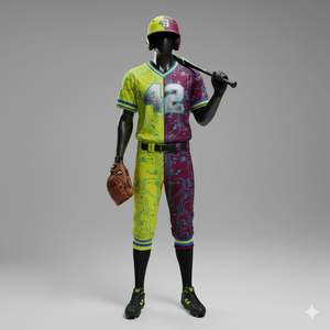 Ensemble d'uniformes de baseball personnalisés en gros pour équipes sportives avec design imprimé respirant en 100 % polyester - Product Image 5