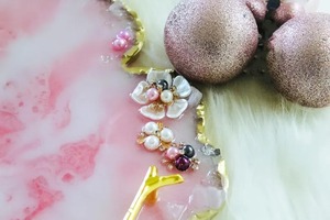 ถาดเรซิ่นตกแต่งหลากสี รูปทรงกลม ของตกแต่งบ้าน ถาดเรซิ่นคุณภาพสูง - Product Image 3