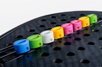 Amortisseurs de vibrations Topline Products pour padel, lot de 8, colorés, en silicone durable, accessoire de raquette pour joueurs de padel.