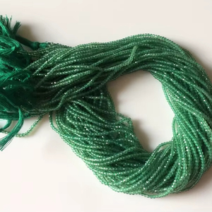 ลูกปัดพลอยออนิกซ์สีเขียวธรรมชาติทรงกลมเหลี่ยมเพชรพลอย ตัดแบบสม่ำเสมอ สำหรับทำเครื่องประดับ ร้อยเป็นเส้น - Product Image 1