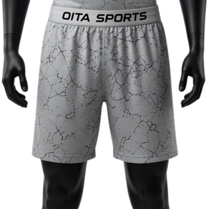 Light Grey <b>Black</b> <b>Men</b> Compression T Shirt and <b>Shorts</b> Set Quick Dry Stretch Fitness Gym Training Running Workout Performance Sport - Product Image 4