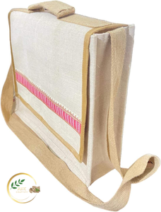 Handmade Eco Friendly Jute Laptop Shoulder <b>Bag</b> Durable Laptop Messenger <b>Bag</b> for Office and Travel - Product Image 2