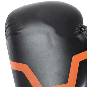 Gants de boxe en cuir PU noir et orange avec fermeture velcro réglable au poignet, respirants, pour adultes et unisexe, entraînement, sparring, MMA - Product Image 5