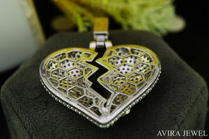 Pendentif Hip Hop en Argent Sterling 925 Plaqué Or avec Charme Cercle Étoilé en Diamant Moissanite de Luxe Authentifié GRA pour Hommes et Femmes - Product Image 5