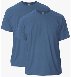 T-shirt décontracté pour homme en coton satiné uni, manches courtes, respirant, séchage rapide, col rond, vêtement d'été, tee-shirt basique pour adulte - Product Image 2