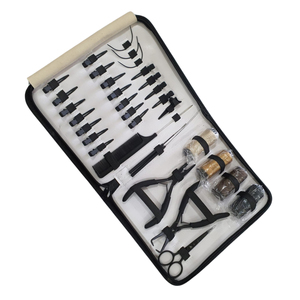 Kit de herramientas para extensiones de cabello de salón, alicates de acero inoxidable, gancho para tirar, aguja, clips, hilo y anillos para una aplicación fácil - Product Image 6