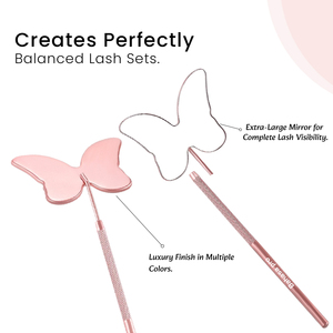 Premium Rose Gold Butterfly Lash <b>Mirror</b> Stainless Steel Eyelash <b>Mirror</b> for Lashes and Mega Volume - Product Image 3