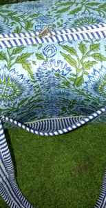 Indian Handmade Comfortable Cotton Fabric Quilted Duffle <b>Bag</b> <b>for</b> <b>Women</b> Casual Travel <b>Weekender</b> Zipper Shopping Shoulder - Product Image 3