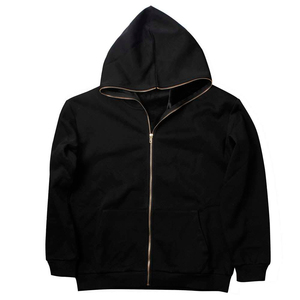 Sudadera con capucha unisex 100% algodón personalizable con cremallera completa, diseño de esqueleto de hierro, pedrería y bordados, patrón sólido vintage - Product Image 4