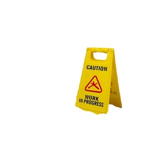 Panneau de signalisation jaune multi-usage |   Panneau de signalisation de sécurité sur pied en forme de A - Product Image 1