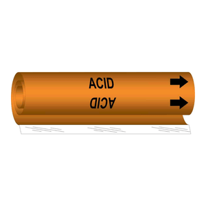 Marqueur de tuyauterie flexible haute performance Brady ACID pour les conduites chimiques et de laboratoire - Product Image 2