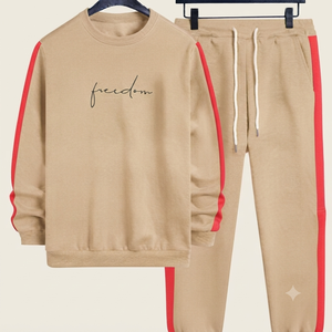 Ostriya Intl Custom Printed Technics Customized Logo Men's Flared Tracksuit Solid Spandex/Cotton Heavyweight Vintage Style - Product Image 4