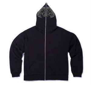 เสื้อฮู้ดพิมพ์ลายตามสั่งสำหรับผู้ชาย พิมพ์ลายดิจิทัล ฤดูใบไม้ร่วง ทรงโอเวอร์ไซส์ คุณสมบัติทางเทคนิคทันสมัยสำหรับชุดออกกำลังกาย - Product Image 3