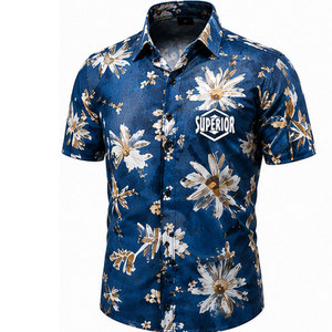 Chemise décontractée pour homme à imprimé graphique, en mélange de coton respirant, à manches longues et au style tendance pour tous les jours - Product Image 1