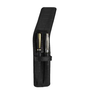 Estuche de Lujo para Bolígrafos, en Cuero Negro con Patrón de Cocodrilo, Hecho a Mano, con Impresión Serigráfica, Protector y Organizador, Compatible - Product Image 1