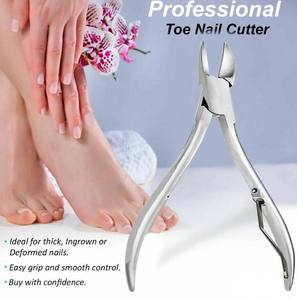 Coupe-ongles en argent pour podologie, robuste, pour ongles épais et atteints de mycose, facile à manipuler avec une prise confortable - Product Image 4
