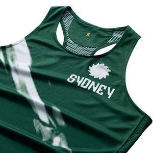 Wholesale Price Custom Design Sublimated Marathon Singlet <b>Stretch</b> Moisture Wicking High Quality Eco-Friendly Polyester Tank Top - Product Image 4