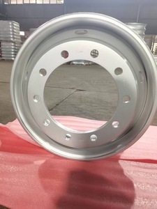Nouvelles jantes de remplacement pour camion 22.5x8.25 11R22.5, en alliage d'aluminium forgé, sans chambre à air, finition argentée, modèle Foton, garantie 5 ans - Product Image 3