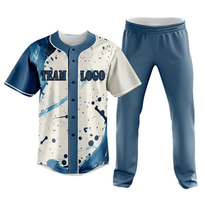 Custom Baseball Jersey Set Men Short Sleeve Sublimated Print Quick Dry Regular Fit All Team Logo Back Spring Summer Waterproof - Product Image 1