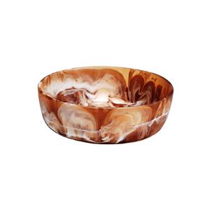 Bol de service décoratif en résine d'origine indienne, unique, poli à la main, écologique, lavable au lave-vaisselle, pour les fêtes - Product Image 1