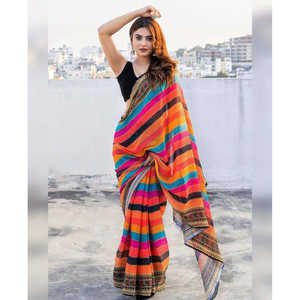 Magnifique Saree de travail de séquence pour les fêtes et les clubs - Product Image 2