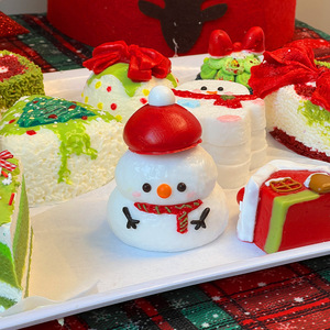 CHENXI Christmas Simulation Cake Squishy Squeeze <b>Toy</b> Super Soft Cute Taba Fidget <b>Toy</b> Slow Rebound Stress <b>Toy</b> - Product Image 5