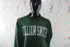 Willam SMITH เสื้อสเวตเตอร์คอ100% สีขาวปักลาย, เสื้อกันหนาวคอกว้างโปรดักชั่นในเมือง - Product Image 5