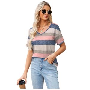 Camisetas de Verano para Mujer, Manga Corta, Casuales, Estampado Floral, a la Moda 2026, Básicas, Cuello en V, Lisas - Product Image 1
