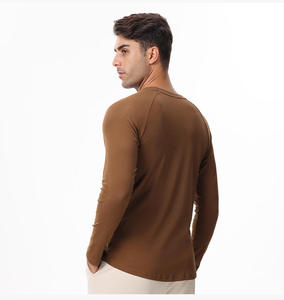 T-shirt en coton à manches longues pour homme, style streetwear, col rond, respirant, décontracté, mode quotidienne - Product Image 5