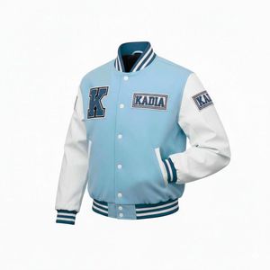 High Quality Embroidery Lettermen <b>Jacket</b> Casual wear Solid color <b>Men's</b> <b>Bomber</b> style <b>Varsity</b> <b>Jacket</b> - Product Image 2