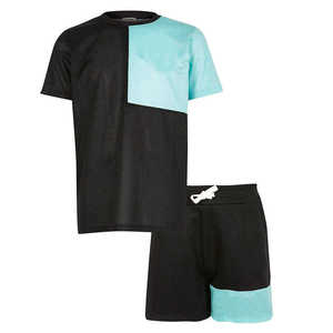 Wholesale Price Solid Custom Blank Design High Quality <b>Knitted</b> Two Piece Summer Shorts <b>Set</b> Unisex Casual Jogging Wear - Product Image 6