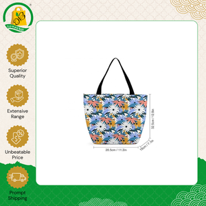 Indian Manufacturer Selling High Quality All Over Printed Dyed Cotton Canvas Shopping Bag with Inner Pocket Printed Handle - Product Image 5