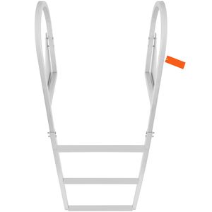 Scaletta per Pontone in Lega di Alluminio a 3 Gradini, Antiscivolo, Ribaltabile, Larghezza 60 cm, Capacità di Carico 158 kg - Product Image 1