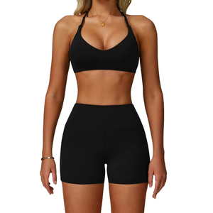 Conjunto Deportivo Transpirable de Alta Intensidad, Sujetador Deportivo sin Espalda, Alta Sujeción, Sin Costuras, Cómodo, Elástico y Suave, Sujetador Deportivo para Mujer, para Fitness, Entrenamiento y Yoga - Product Image 4