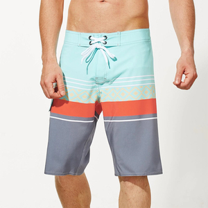 <b>Men's</b> Blacked Board Shorts Sublimation Printing Knee Length Drawstring Waist 4 Way Stretch Swimming <b>Trunk</b> Shorts - Product Image 4