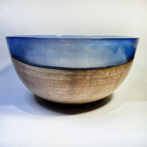 Cuenco de sopa de madera de resina pulido alto hecho a mano personalizado de alta calidad, cuenco para servir con embalaje de cartón - Product Image 2