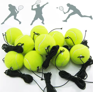 Pelotas de Tenis Amarillas con Cuerda, Pelotas de Práctica Portátiles para Mejorar las Habilidades de Tenis - Product Image 1