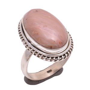 Anillos de piedras preciosas de Rodonita Natural, joyería india a granel, anillos de plata fina 925, fabricante de exportación - Product Image 1