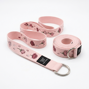 Sangle d'exercice de yoga en Spandex/Polyester avec boucle antidérapante, conception renforcée pour l'entraînement de flexibilité et les activités de fitness - Product Image 1