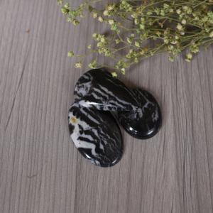 Jaspe Zebra al por mayor, piedra semipreciosa natural, cuentas de piedra preciosa a rayas blancas y negras, cristal curativo en bruto de 5 mm, Rajasthan - Product Image 3